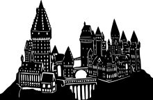 Silhouette of a Medieval Town: A Illustration