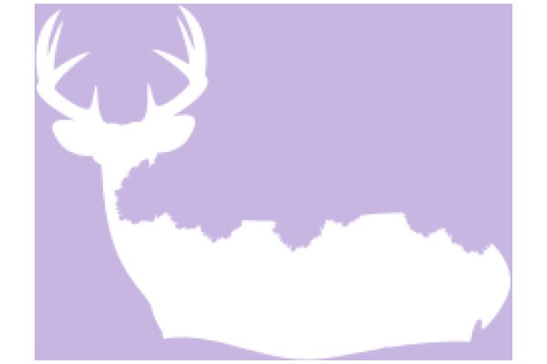 A Whimsical Deer-like Silhouette on a Purple Background