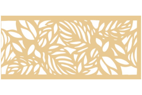 Stylized Leaf Pattern on a Beige Background