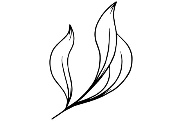 Simplistic Line Drawing of a Flower