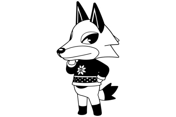 Stylish Cartoon Fox Character