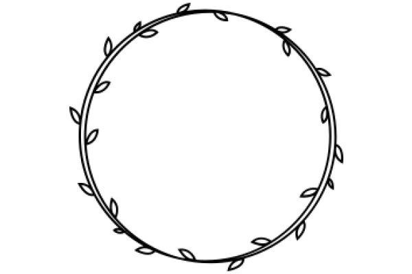 A Simple, Elegant Line Drawing of a Wreath