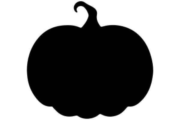 A Solid Black Silhouette of a Pumpkin