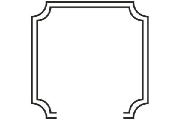 Simplistic Line Art of a Rectangular Frame