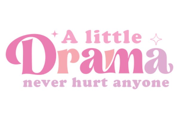 A Little Drama: A Pink Logo with a Playful Message