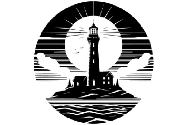 Lighthouse at Dusk: A Silhouette of Serenity