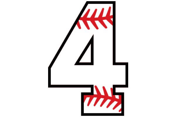 Baseball Logo: A Graphic Representation of the Number Four and the Baseball Bat