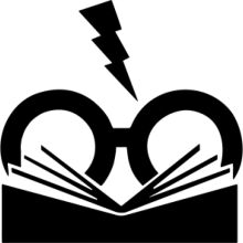 A Stylized Icon of a Book with a Lightning Bolt