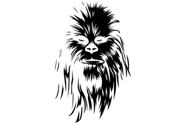 Stylized Portrait of a Furry Creature with a Serene Expression