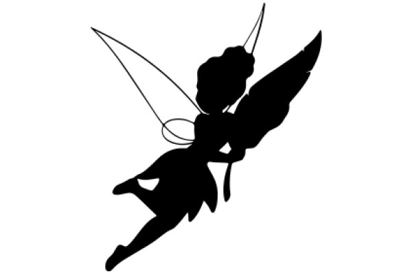 Silhouette of a Fairy in Flight