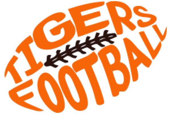 Orange and White Football Logo