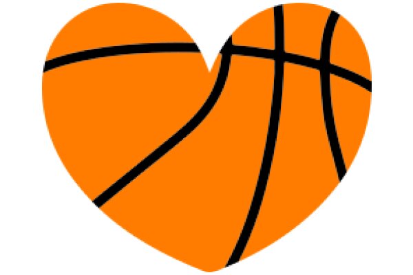 Orange Basketball Heart Emoji