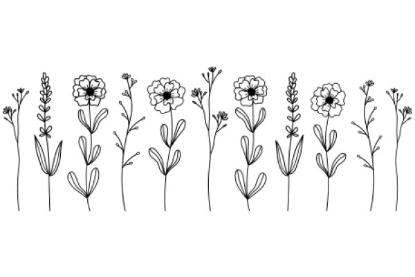 A Lineup of Flowering Plants: A Illustration