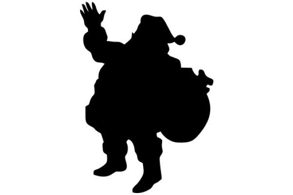 Silhouette of a Santa Claus Figure