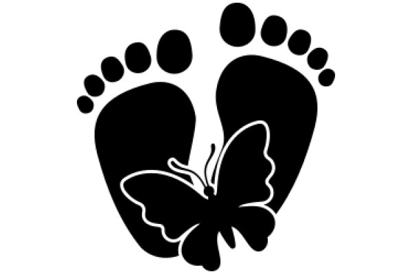 Footprint with a Butterfly