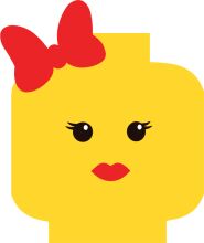 A Yellow Character with a Red Bow and Lips