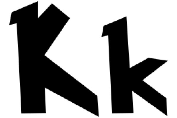 Stylized Letter K with a Black Background