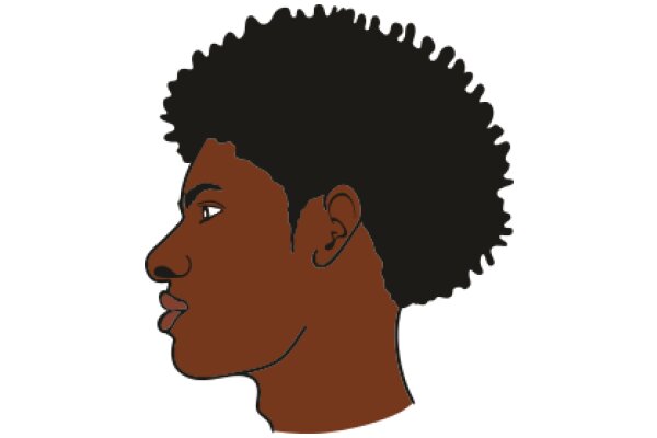 A Stylized Portrait of a Person with Afro Hair