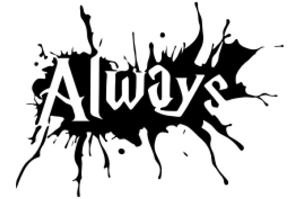 Always: A Stylized Logo with a Splatter Effect