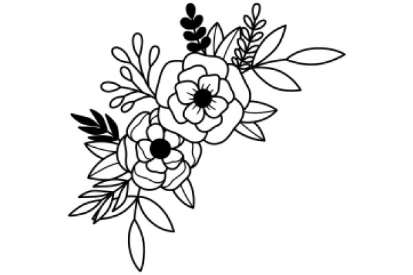 Elegant Floral Design: A Illustration