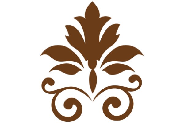 Stylized Brown Maple Leaf Design