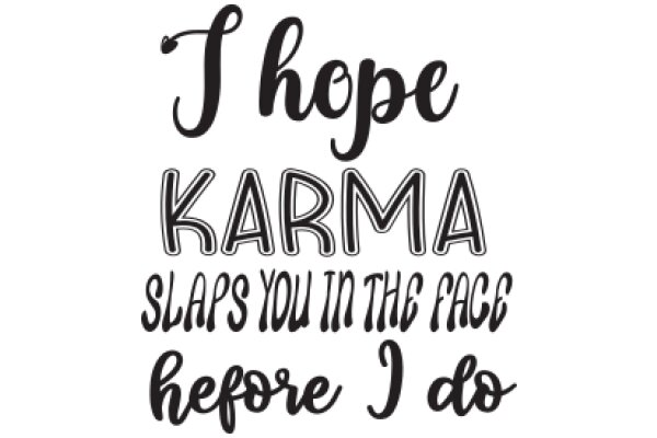 Hope Karma Slaps You in the Face Before I Do