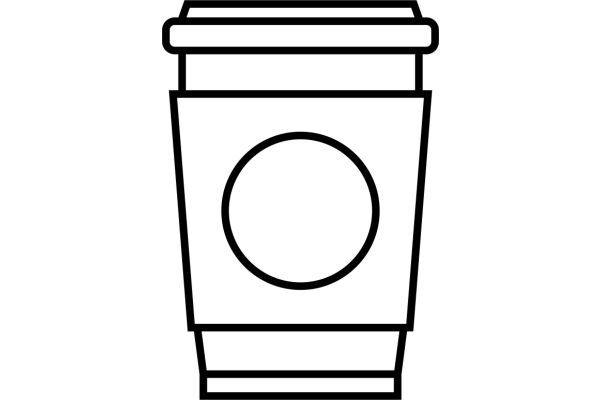 Simplified Line Drawing of a Coffee Cup