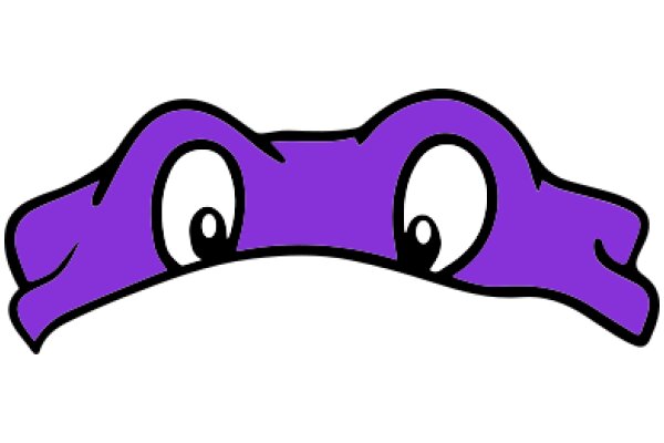 Vivid Purple Cartoon Character with Large Eyes