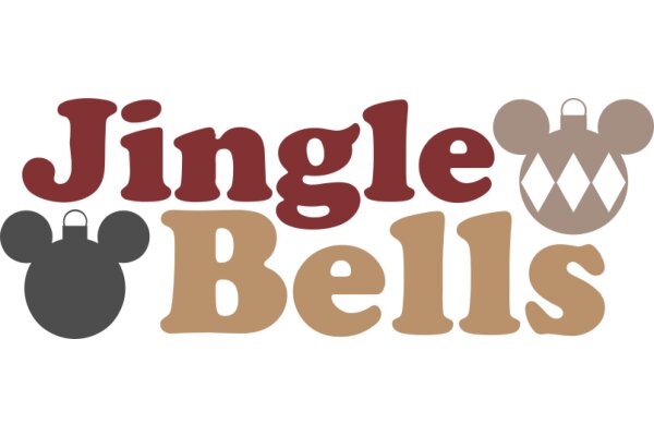 Celebrating the Festive Spirit: A Graphic Design of Christmas Bells and Mickey Mouse