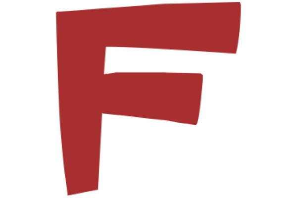 A Red Letter 'F' on a White Background