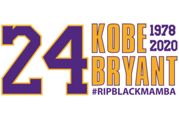 Celebrating Kobe Bryant's 1978-2020 Legacy with a Purple and Gold Number 24