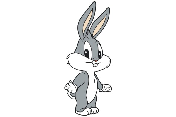 A Friendly and Curious Cartoon Bunny