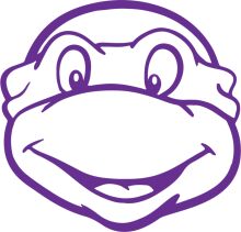 Stylized Purple Logo of Leonardo from Teenage Mutant Ninja Turtles