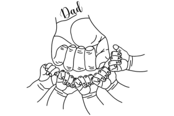 A Father's Love: A Line Drawing