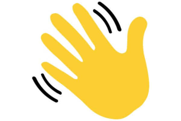 A Yellow Hand with Wavy Lines, Symbolizing a Friendly and Approachable AI Assistant