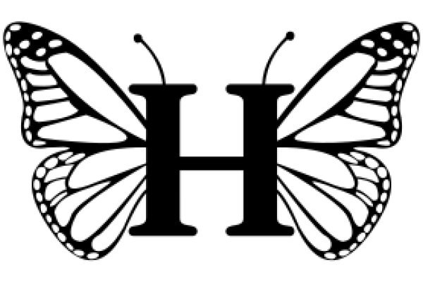 Stylized Butterfly Logo with Letter 'H'