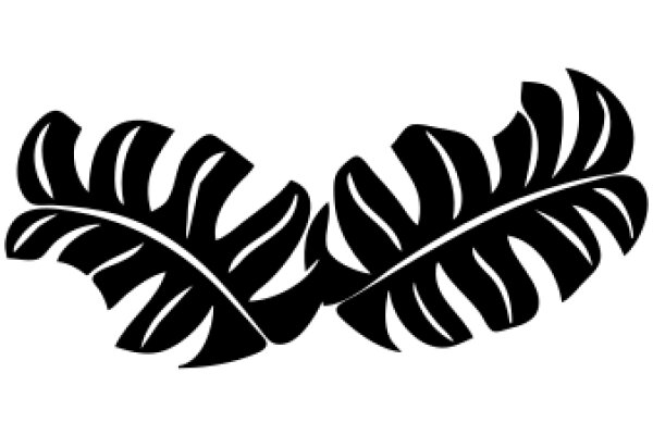 Stylized Black Leaf Design