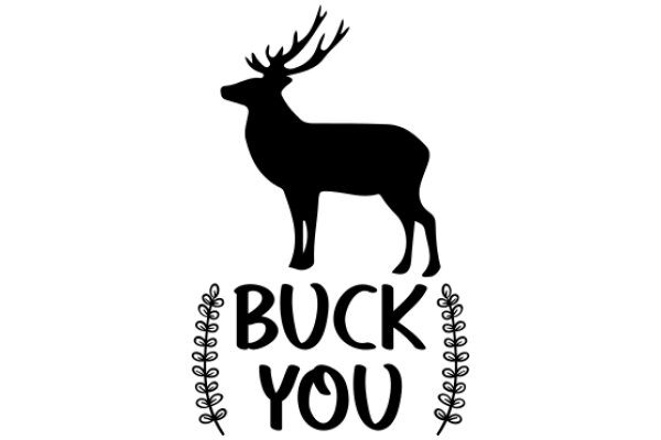 Buck You: A Silhouette of a Deer with a Laurel Wreath