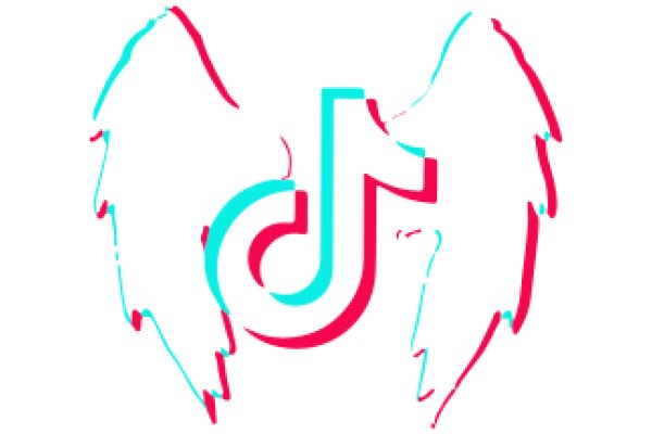 Vibrant Digital Art: A Stylized Logo with a Musical Theme