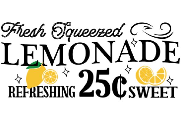 Fresh Squeezed Lemonade: 25¢ Refreshment Special