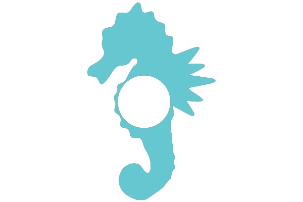 Stylized Blue Seahorse Logo