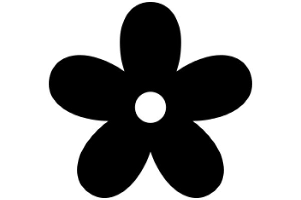 Simplistic Black Flower Design