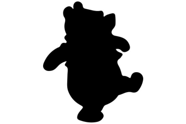 Silhouette of a Playful Character