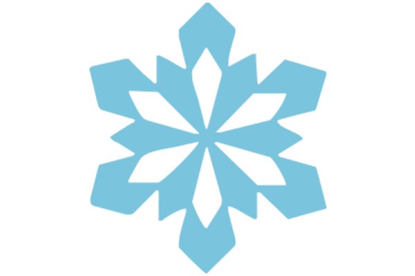 Stylized Blue Snowflake Design