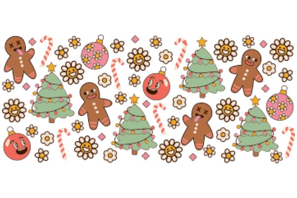 Holiday Cheer: A Festive Collection of Christmas Trees, Gingerbread Cookies, and Candy Canes