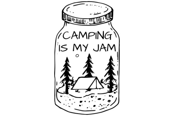 A Whimsical Jar of Camping Delight: 'Camping is My Jam'