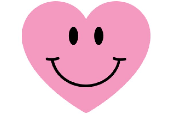 A Pink Heart Emoji with a Smile