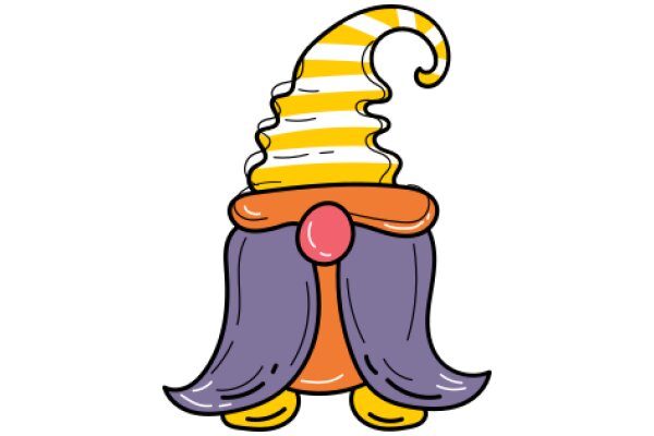 Whimsical Wizard: A Colorful Cartoon Character