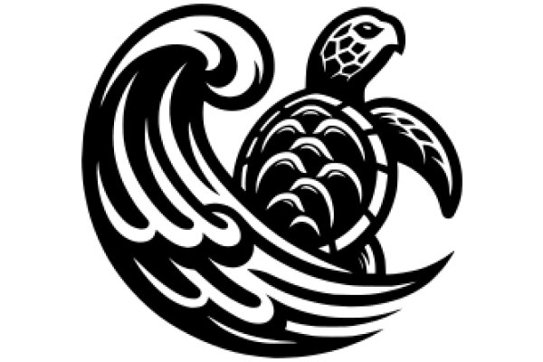 Stylized Logo of a Turtle and a Wave