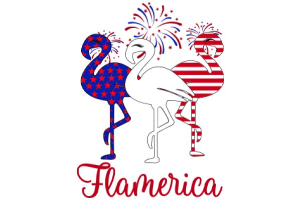 Celebrating the Spirit of America with Flamingos and Fireworks